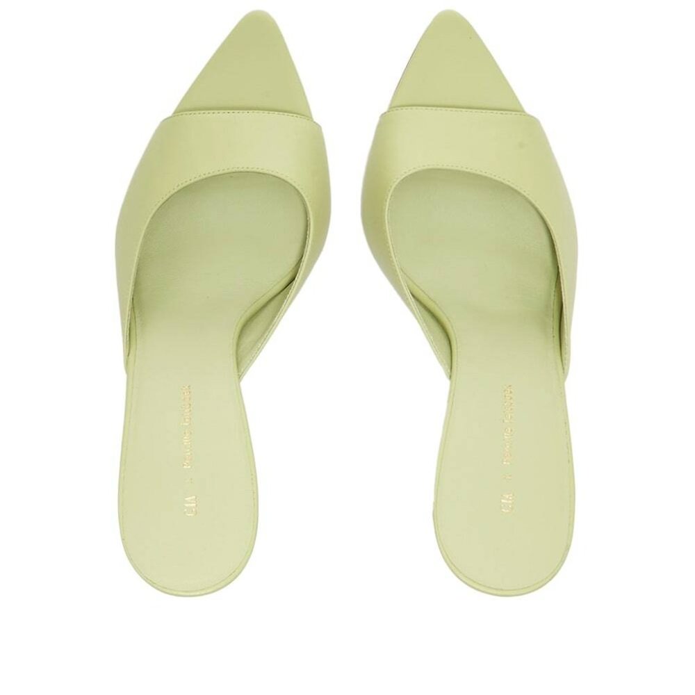 NEW GIA BORGHINI Gia x Pernille Teisbaek Green Perni 04 85 Leather Green Mules